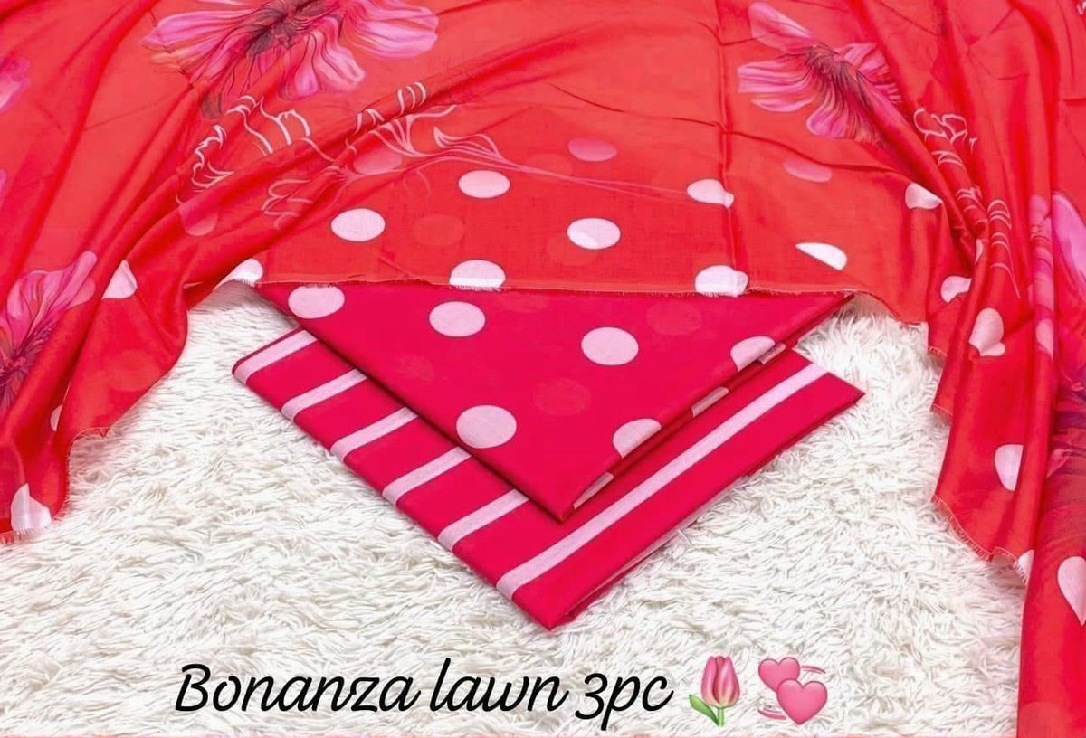 BONANZA DIGITAL SUMMER LAWN 3pc PREMIUM