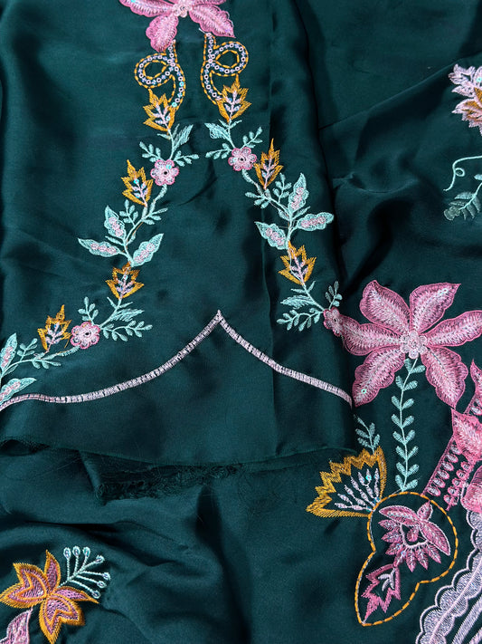 DESIGNER SILK EMB 2PC