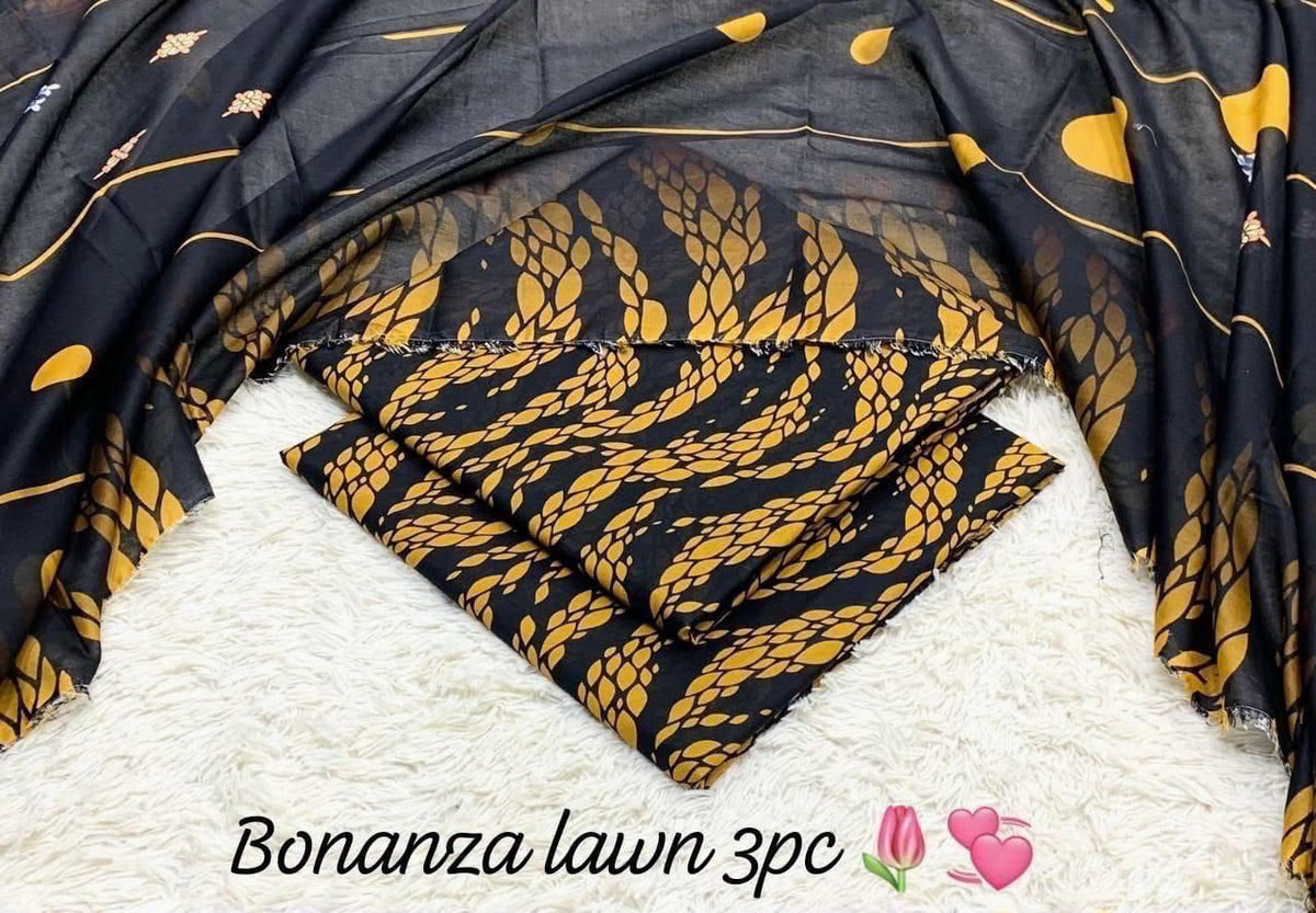 BONANZA DIGITAL SUMMER LAWN 3pc PREMIUM