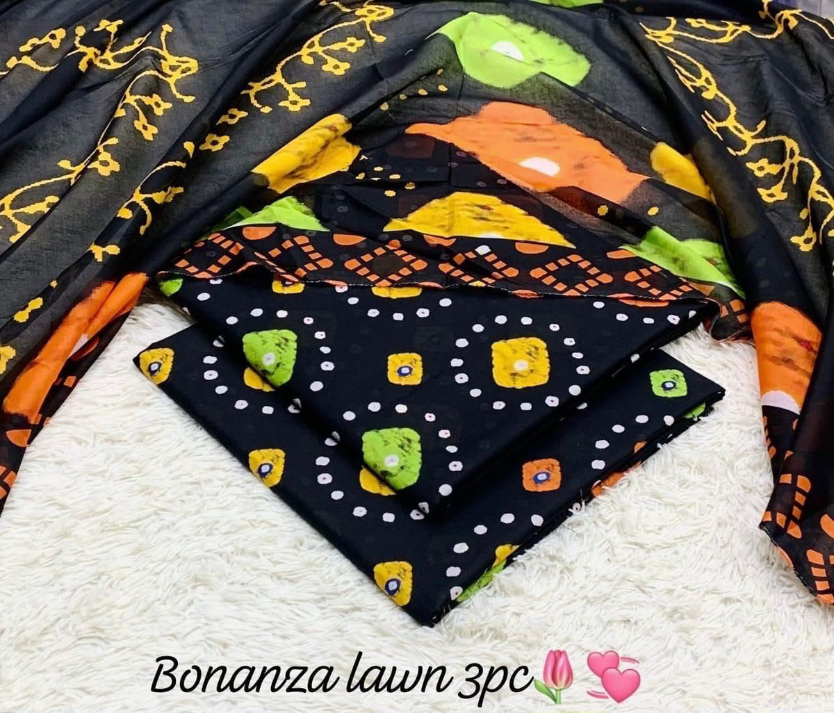 BONANZA DIGITAL SUMMER LAWN 3pc PREMIUM