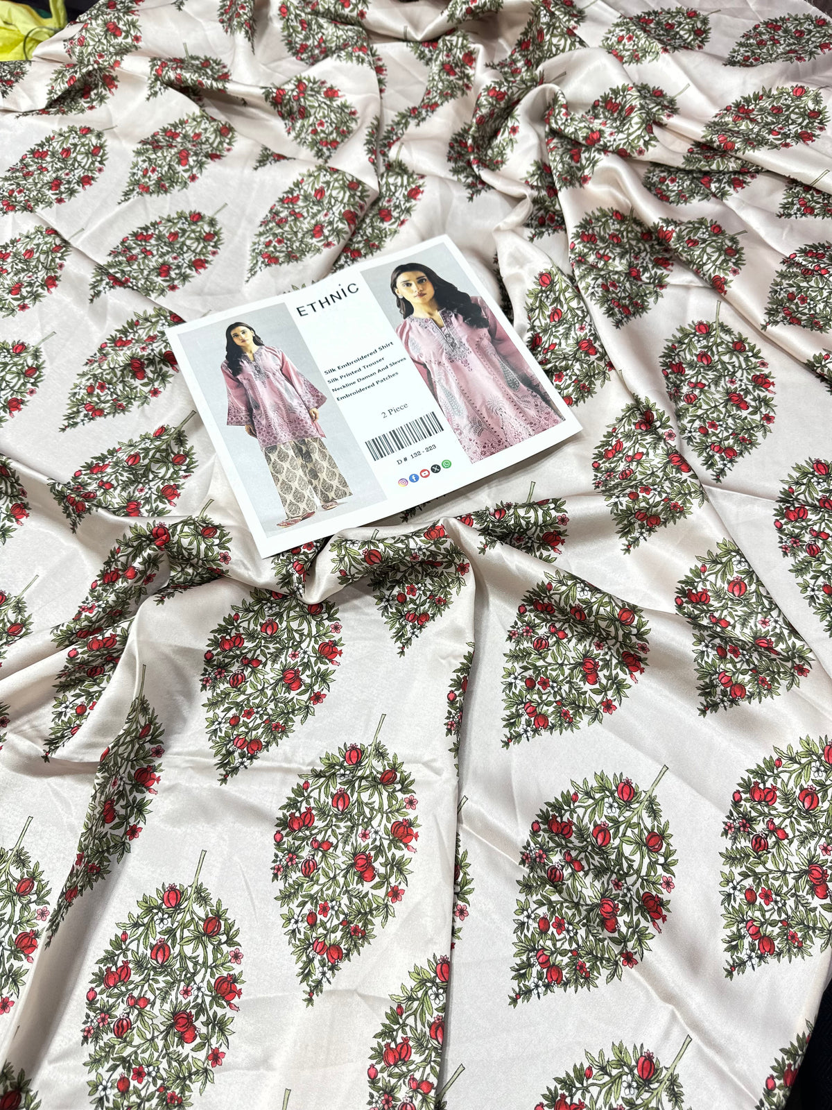 DESIGNER SILK EMB 2PC