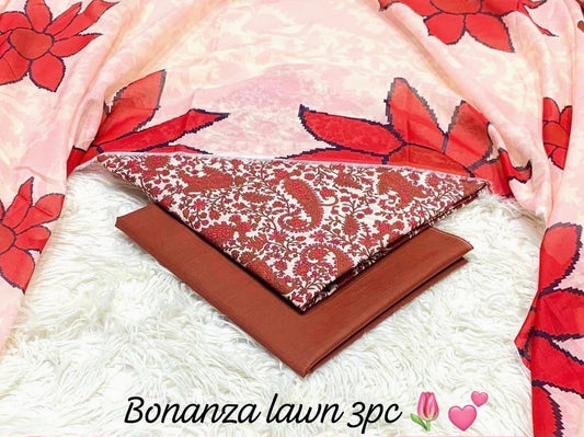 BONANZA DIGITAL SUMMER LAWN 3pc PREMIUM