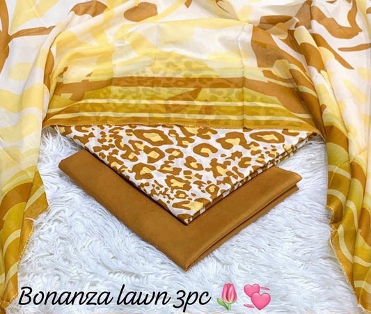 BONANZA DIGITAL SUMMER LAWN 3pc PREMIUM