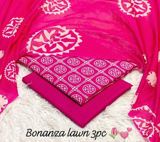 BONANZA DIGITAL SUMMER LAWN 3pc PREMIUM