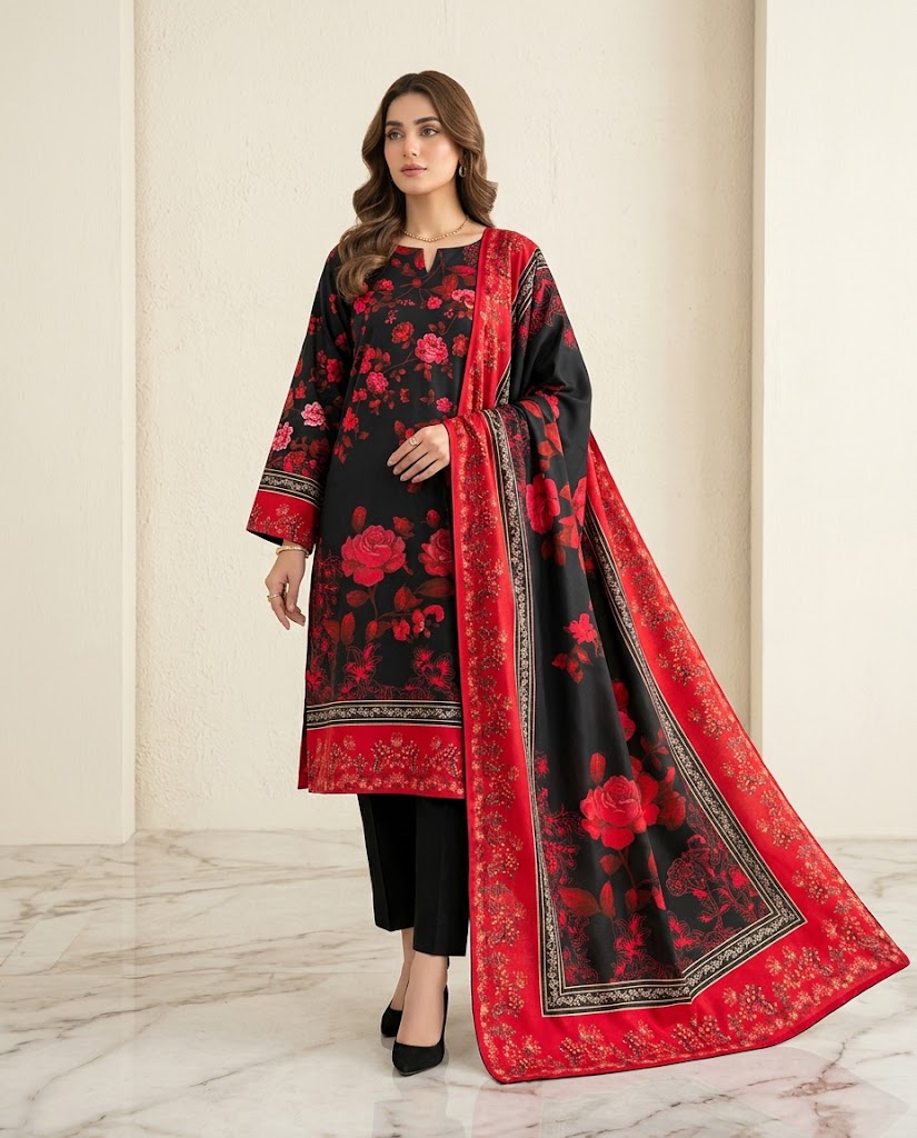 Alkaram Linen Digital 3PC – Premium Winter Collection