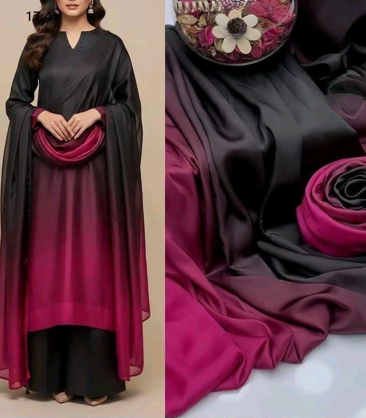 Shamooz Silk 3pc With Silk Dupatta