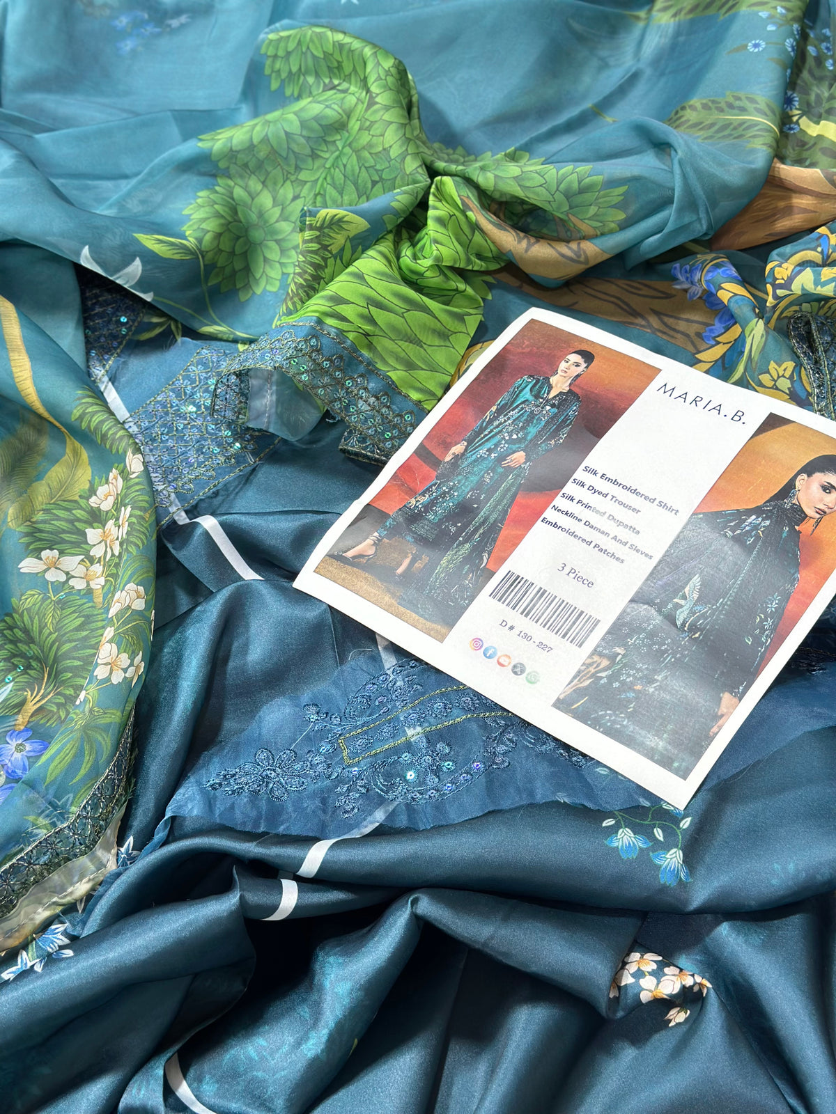 DESIGNER SILK EMB 3PC WITH PATCHES