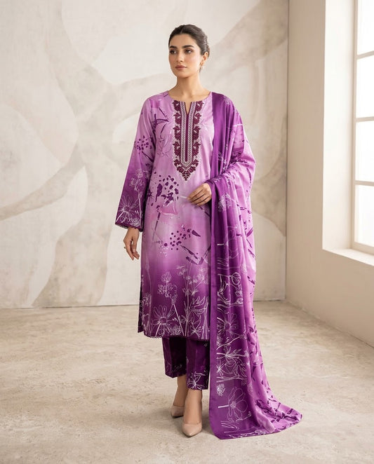 Alkaram Linen Digital 3PC – Premium Winter Collection