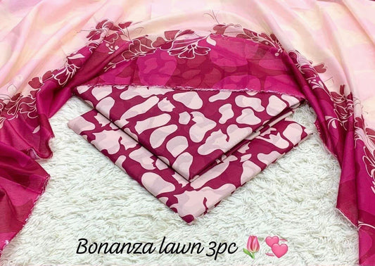 BONANZA DIGITAL SUMMER LAWN 3pc PREMIUM