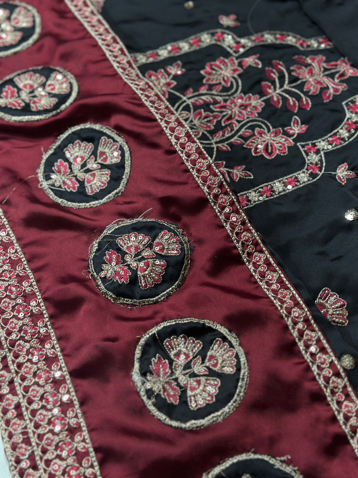 DESIGNER SILK EMB 3PC WITH PATCHES