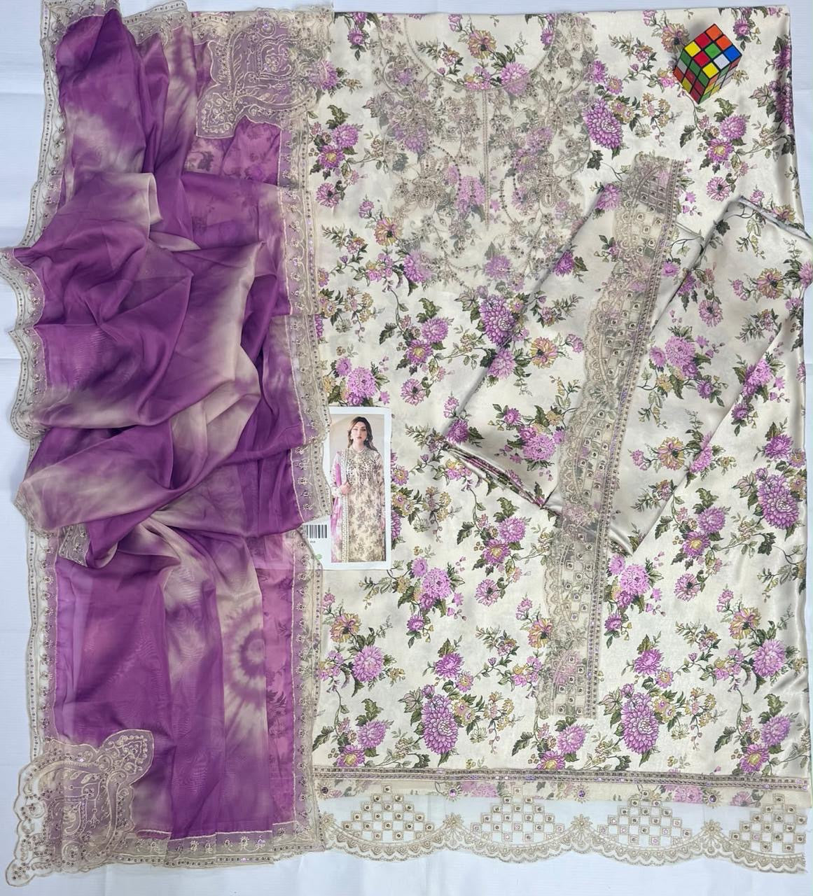 DESIGNER SILK EMB 3PC