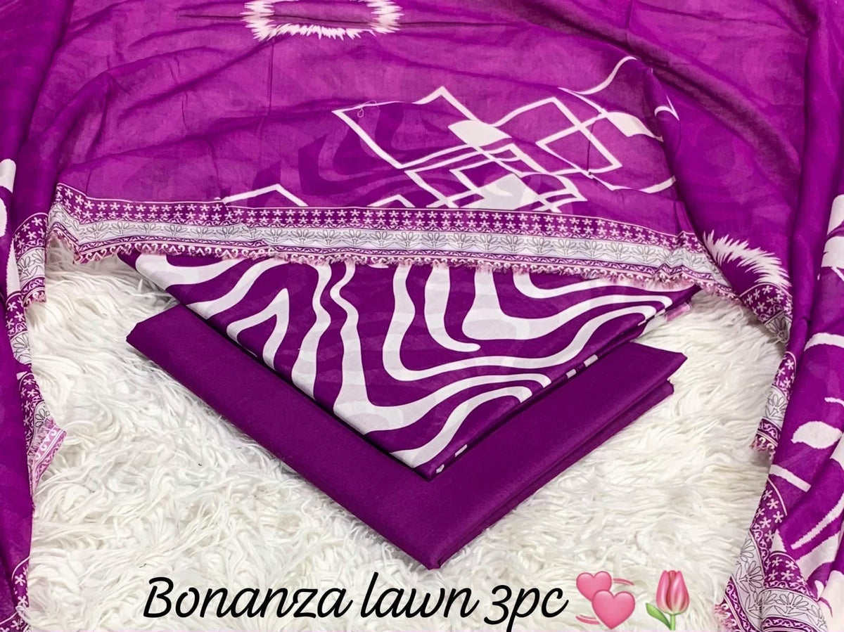 BONANZA DIGITAL SUMMER LAWN 3pc PREMIUM