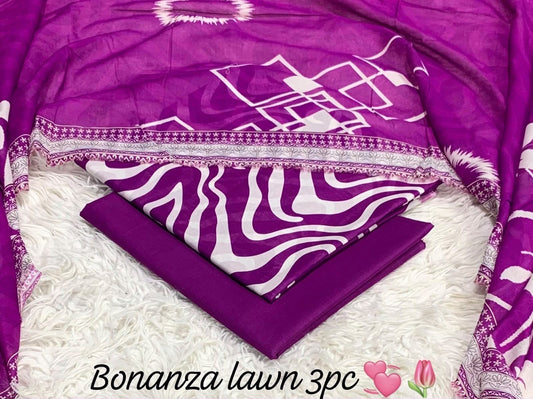 BONANZA DIGITAL SUMMER LAWN 3pc PREMIUM