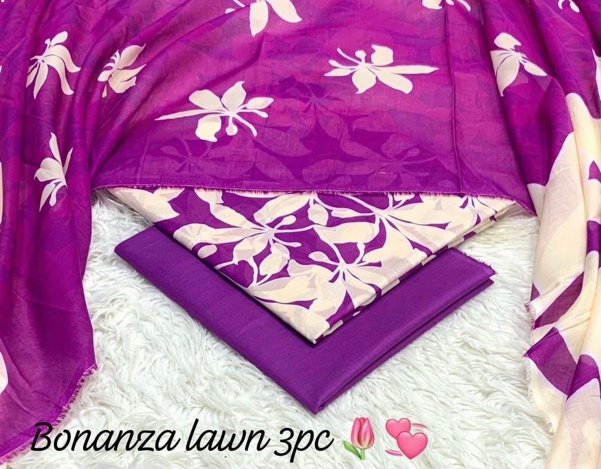 BONANZA DIGITAL SUMMER LAWN 3pc PREMIUM