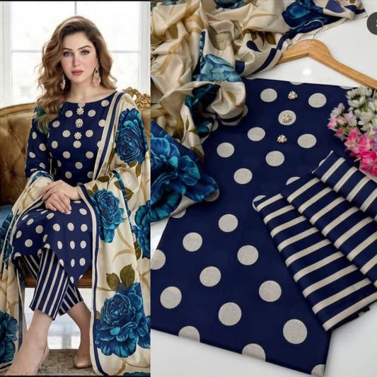 Shamooz Silk 3pc With Silk Dupatta