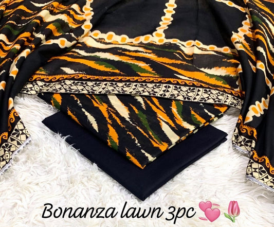 BONANZA DIGITAL SUMMER LAWN 3pc PREMIUM
