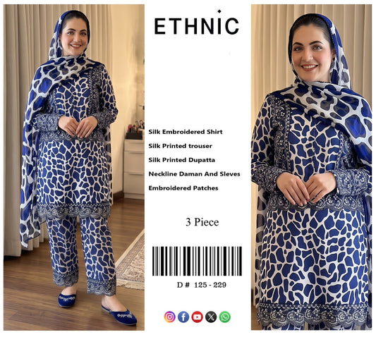 DESIGNER SILK EMB 3PC
