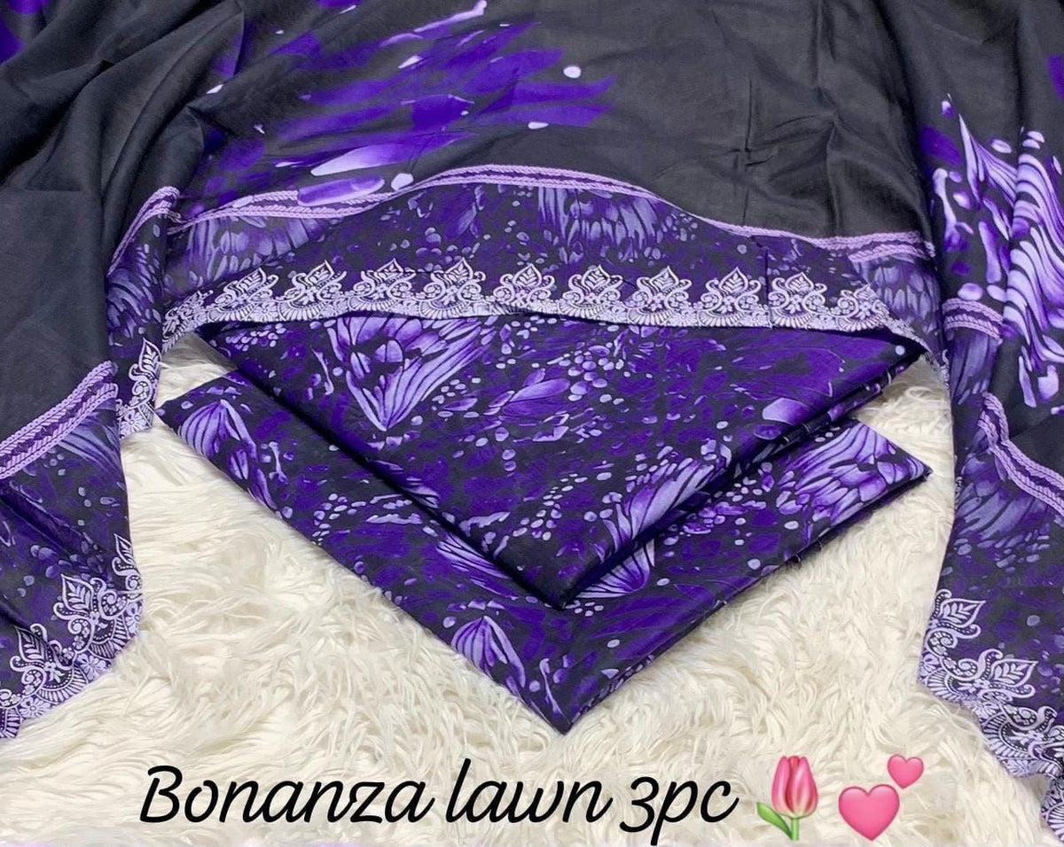 BONANZA DIGITAL SUMMER LAWN 3pc PREMIUM