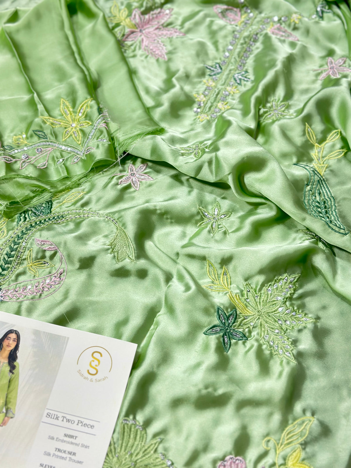 DESIGNER SILK EMB 2PC