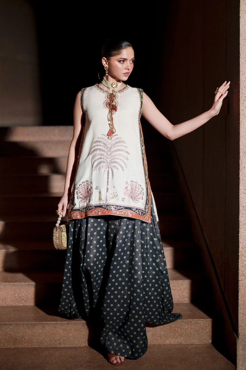 DESIGNER SILK EMB 2PC