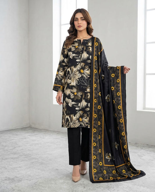 Alkaram Linen Digital 3PC – Premium Winter Collection
