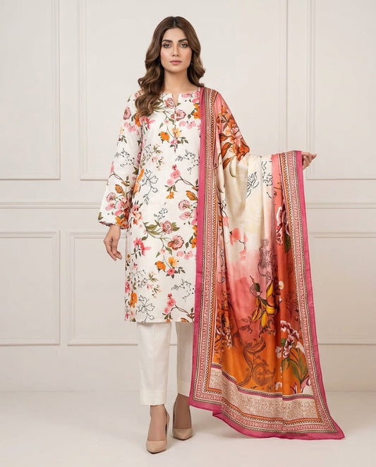 Alkaram Linen Digital 3PC – Premium Winter Collection